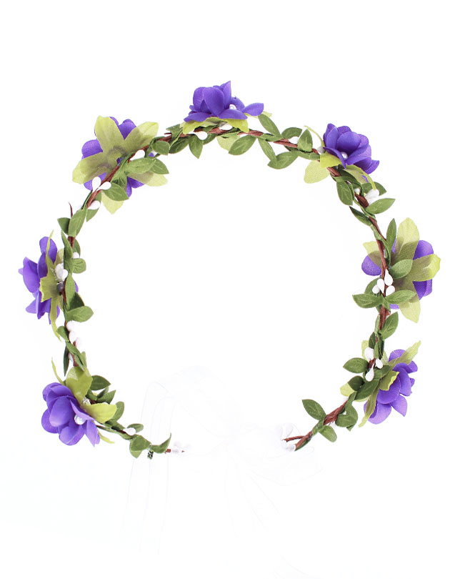 Lola  Floral Crown in Purple